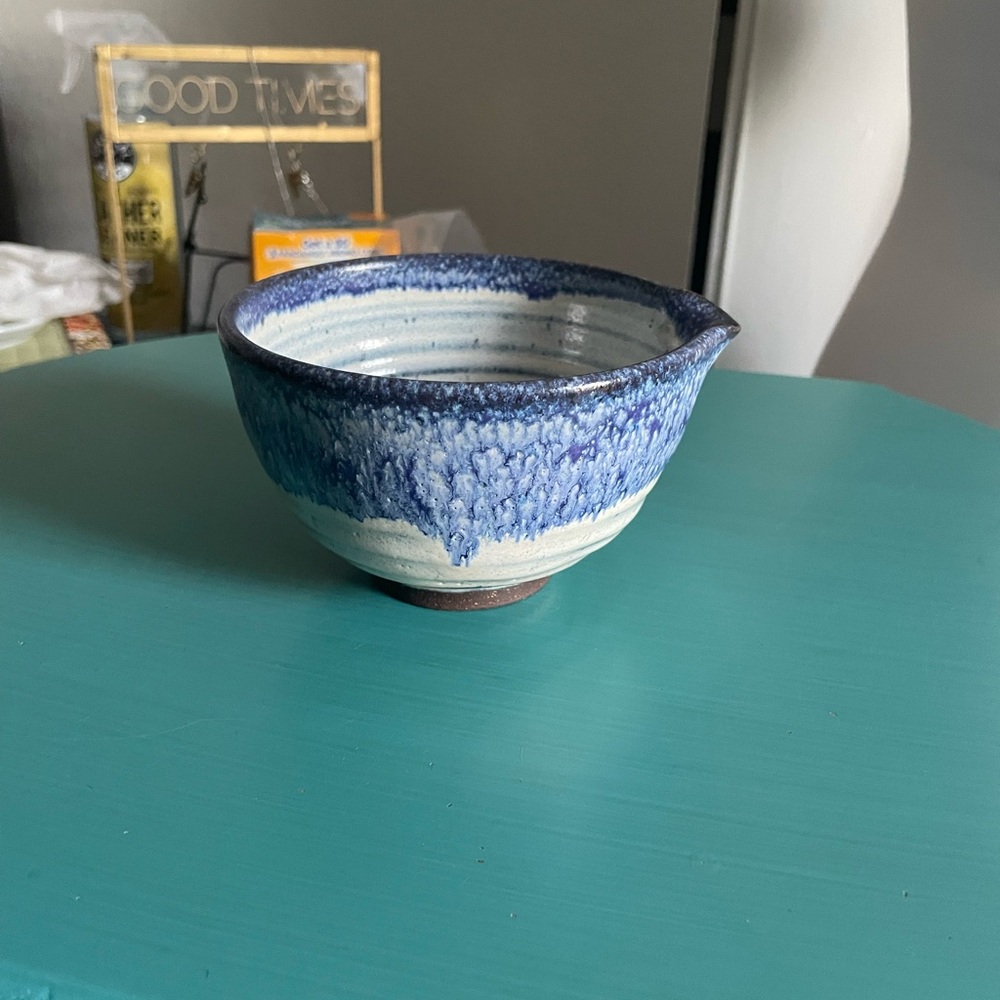 Handcrafted Blue Matcha Bowl (Chawan)